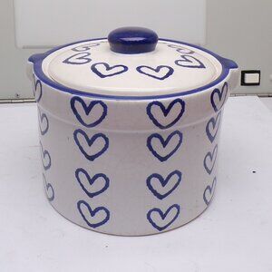 Two Bears Pottery Loving Hearts Bowl W/Lid